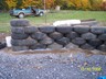 1/2 tires at the ends (every other row)