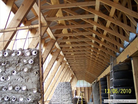 The ceiling in the hallway
