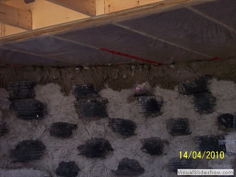Sealing the tops of the interior walls