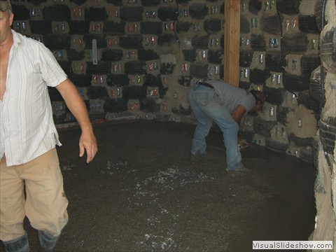 Putting in the floor
