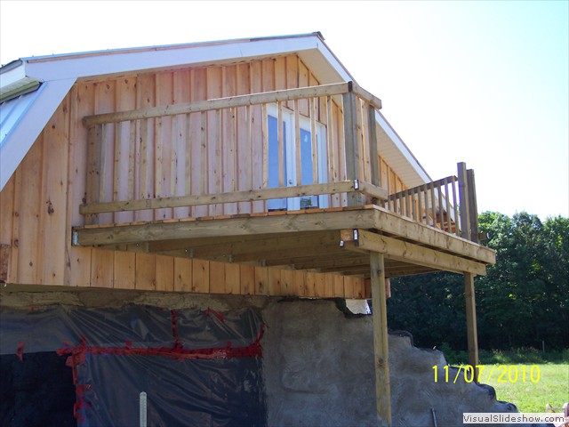 Top balconies will be at ground level once berming complete