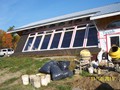 Next south wall covered in roofing paper