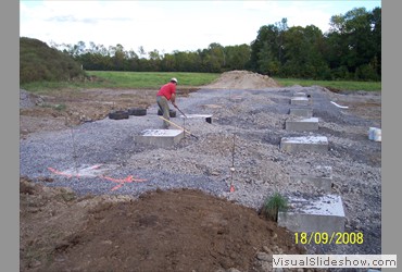 Gravel added to footing levels